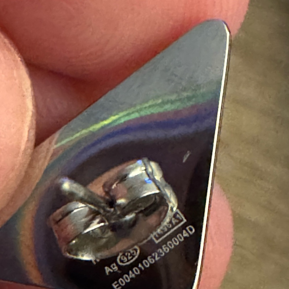 Prada Black Triangle Logo earrings - Picture 3 of 7